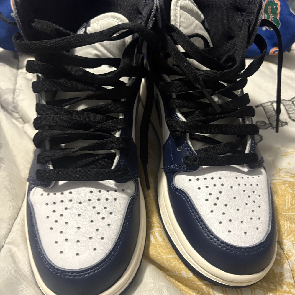 Jordan Black and White High-Top Sneakers